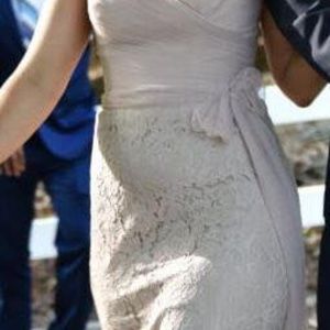 BHLDN Blush Lace Floor Length Skirt